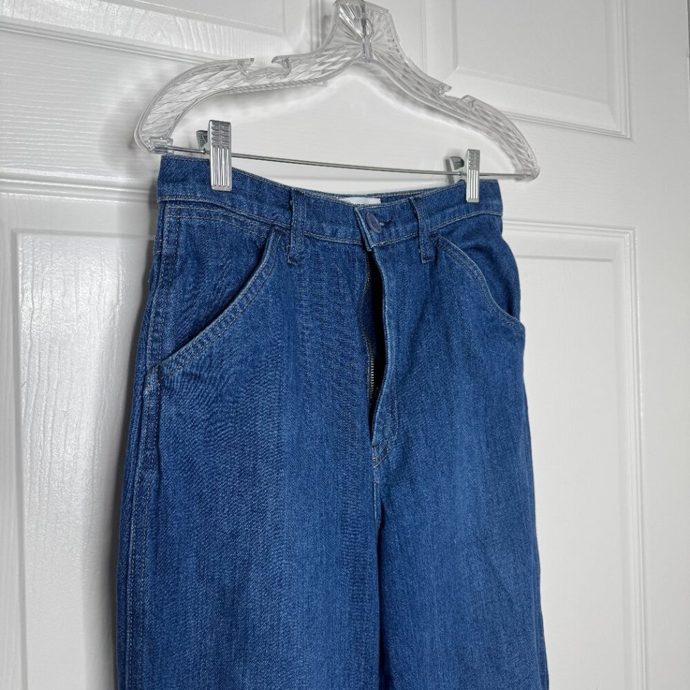 Reformation Dark Wash High Waisted Wide Leg Jeans - Picture 5 of 7